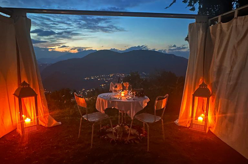 Cena romantica sotto le stelle per due persone - Menu Mare